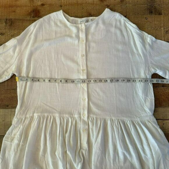 Petal & Pup white button front tunic top women's 8 - Picture 2 of 7